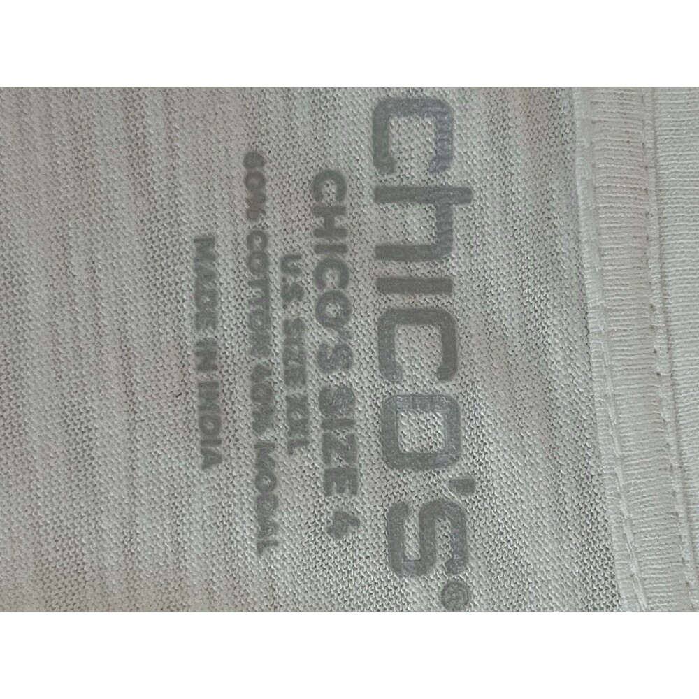 Chicos NWT Sketch Print Tee Blouse Shirt Womens 4 US XXL (12) - Picture 6 of 7